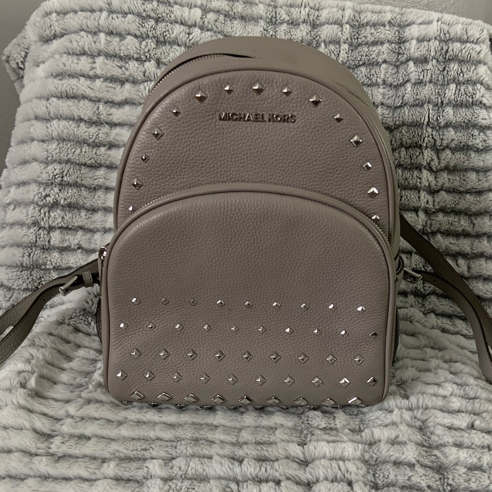Michael Kors Light Grey Studded Backpack
